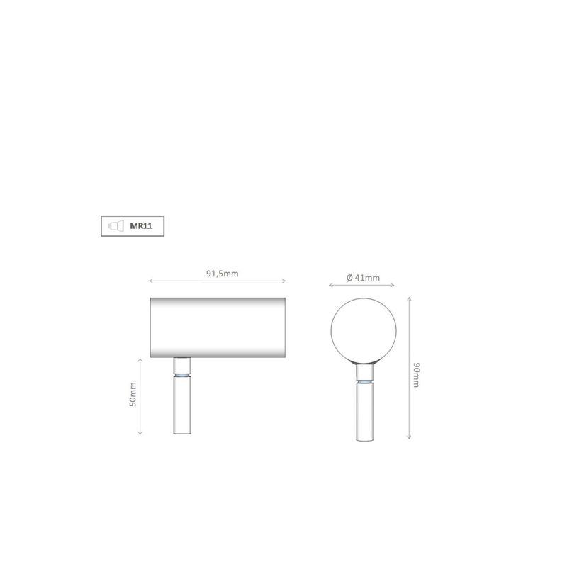 DuttiMR11BrancoNiquelSpotDirecionavel